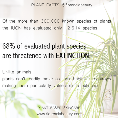 68% of evaluated plant species  are threatened with EXTINCTION.